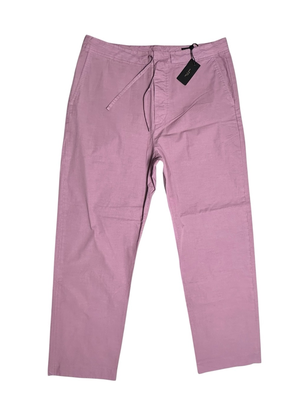 Rag & Bone NEW Men’s Bradford Peached Cotton Pant In Berry Pink Sz.L Preppy